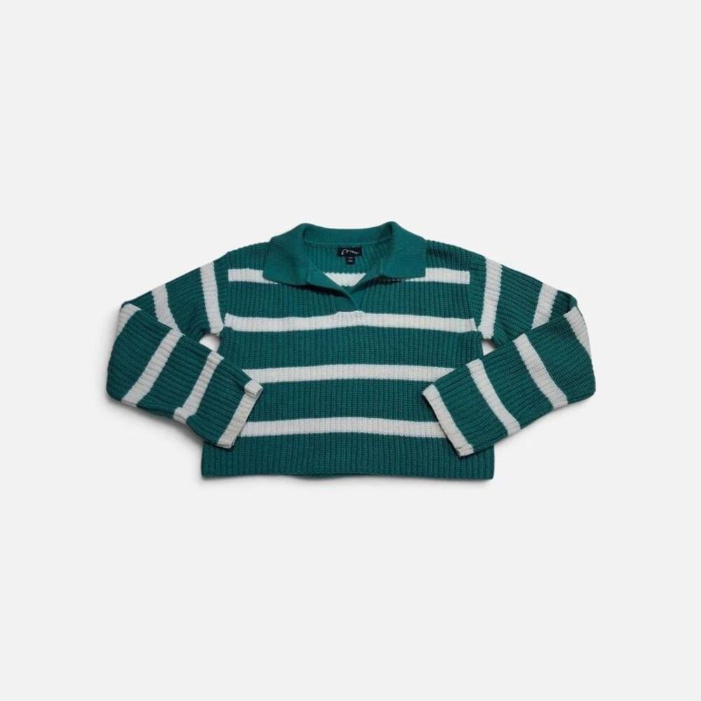 Art Class Girls Chunky Knit Striped Crop Sweater 10/12